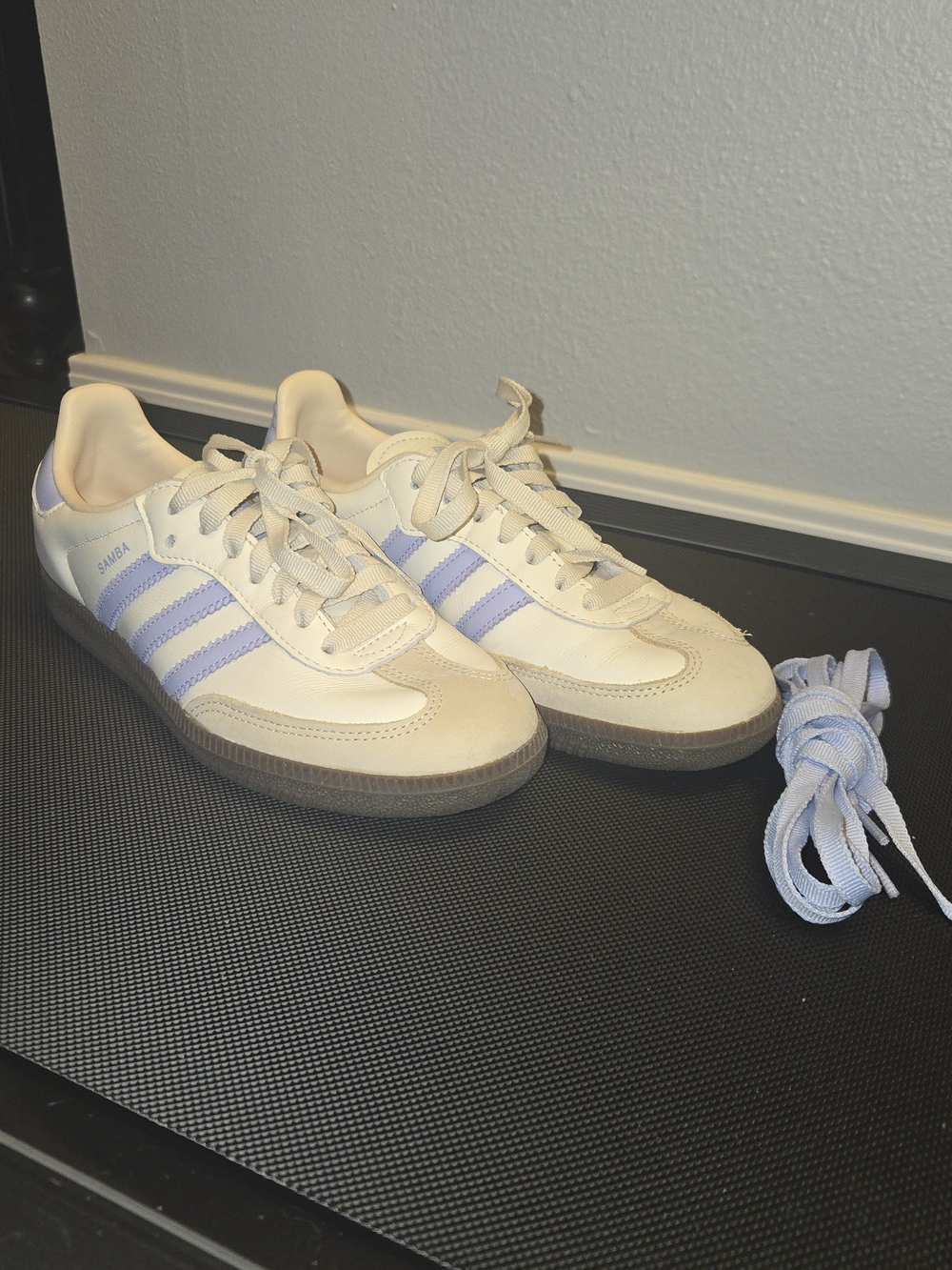 adidas Women’s Cream & Light Purple Samba Sneakers